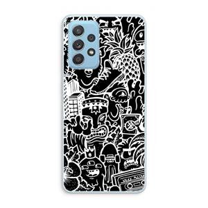 CaseCompany Vexx Black Mixtape: Samsung Galaxy A73 Transparant Hoesje