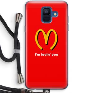 CaseCompany I'm lovin' you: Samsung Galaxy A6 (2018) Transparant Hoesje met koord