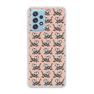 CaseCompany Zwarte poes: Samsung Galaxy A73 Transparant Hoesje