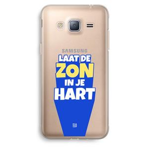 CaseCompany Laat de zon in je hart: Samsung Galaxy J3 (2016) Transparant Hoesje