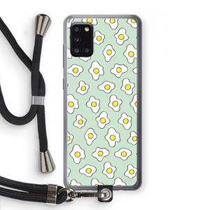 CaseCompany Spiegeleitjes: Samsung Galaxy A31 Transparant Hoesje met koord