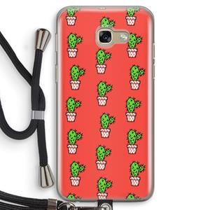 CaseCompany Mini cactus: Samsung Galaxy A5 (2017) Transparant Hoesje met koord