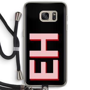 CaseCompany Monogram: Samsung Galaxy S7 Transparant Hoesje met koord