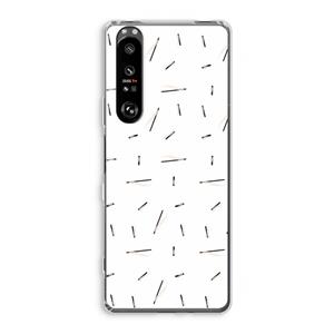 CaseCompany Hipster stripes: Sony Xperia 1 III Transparant Hoesje