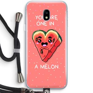 CaseCompany One In A Melon: Samsung Galaxy J3 (2017) Transparant Hoesje met koord