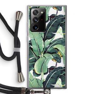 CaseCompany Bananenbladeren: Samsung Galaxy Note 20 Ultra / Note 20 Ultra 5G Transparant Hoesje met koord