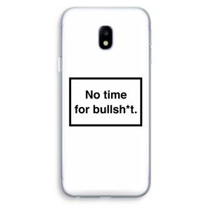 CaseCompany No time: Samsung Galaxy J3 (2017) Transparant Hoesje