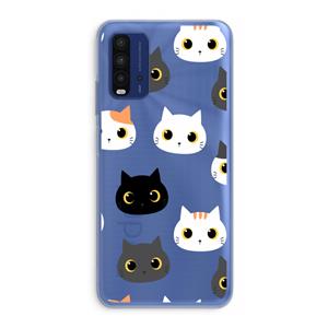 CaseCompany Katten: Xiaomi Redmi 9T Transparant Hoesje