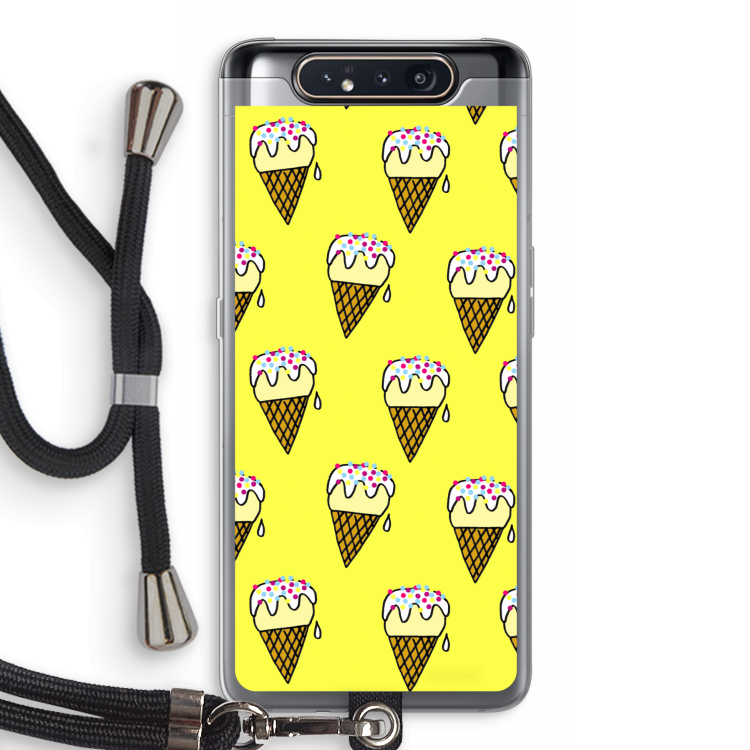 CaseCompany Isjes: Samsung Galaxy A80 Transparant Hoesje met koord