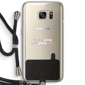 CaseCompany uzelf graag zien: Samsung Galaxy S7 Transparant Hoesje met koord