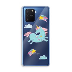 CaseCompany Vliegende eenhoorn: Samsung Galaxy Note 10 Lite Transparant Hoesje