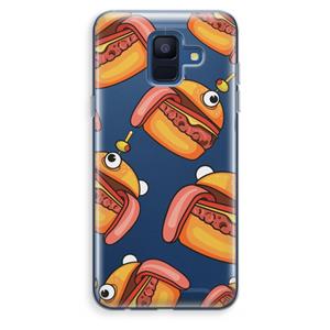 CaseCompany Hamburger: Samsung Galaxy A6 (2018) Transparant Hoesje