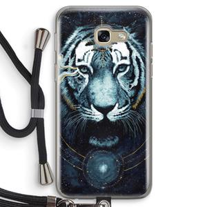 CaseCompany Darkness Tiger: Samsung Galaxy A5 (2017) Transparant Hoesje met koord