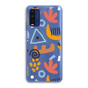 CaseCompany Abstract: Xiaomi Redmi 9T Transparant Hoesje