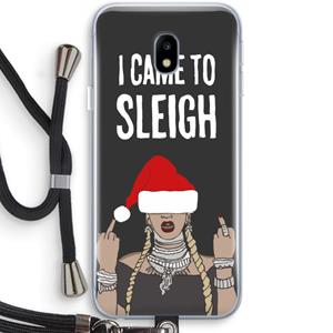 CaseCompany Came To Sleigh: Samsung Galaxy J3 (2017) Transparant Hoesje met koord