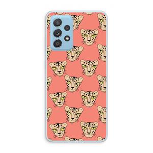 CaseCompany Tijger: Samsung Galaxy A73 Transparant Hoesje