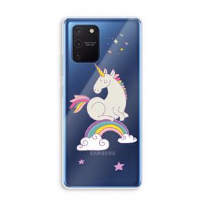 CaseCompany Regenboog eenhoorn: Samsung Galaxy Note 10 Lite Transparant Hoesje