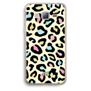 CaseCompany Leopard pattern: Samsung Galaxy J3 (2016) Transparant Hoesje