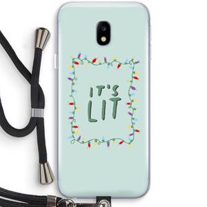 CaseCompany It's Lit: Samsung Galaxy J3 (2017) Transparant Hoesje met koord