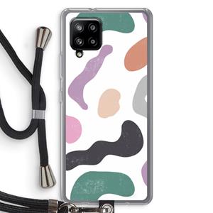CaseCompany Memphis Shapes: Samsung Galaxy A42 5G Transparant Hoesje met koord