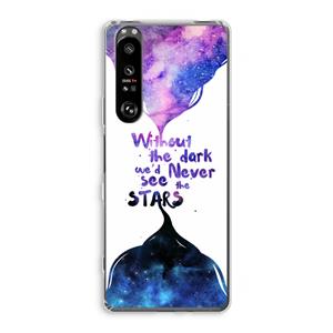 CaseCompany Stars quote: Sony Xperia 1 III Transparant Hoesje