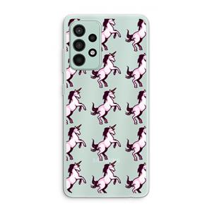 CaseCompany Musketon Unicorn: Samsung Galaxy A52s 5G Transparant Hoesje