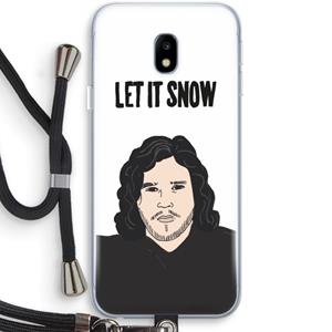 CaseCompany Let It Snow: Samsung Galaxy J3 (2017) Transparant Hoesje met koord