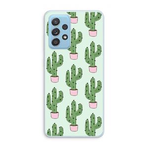 CaseCompany Cactus Lover: Samsung Galaxy A73 Transparant Hoesje