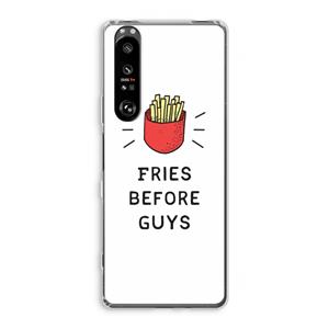 CaseCompany Fries before guys: Sony Xperia 1 III Transparant Hoesje