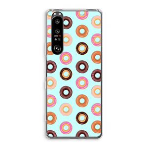 CaseCompany Donuts: Sony Xperia 1 III Transparant Hoesje