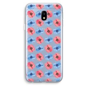 CaseCompany Klaproosjes: Samsung Galaxy J3 (2017) Transparant Hoesje