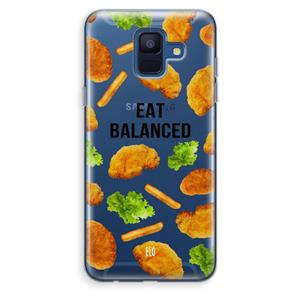 CaseCompany Eat Balanced: Samsung Galaxy A6 (2018) Transparant Hoesje