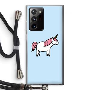CaseCompany Eenhoorn: Samsung Galaxy Note 20 Ultra / Note 20 Ultra 5G Transparant Hoesje met koord