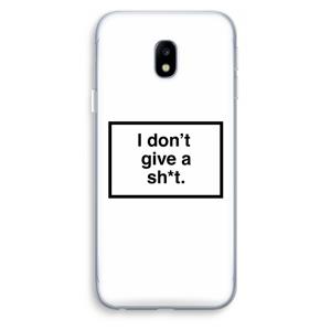 CaseCompany Don't give a shit: Samsung Galaxy J3 (2017) Transparant Hoesje