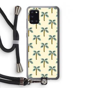CaseCompany Paradise: Samsung Galaxy A31 Transparant Hoesje met koord