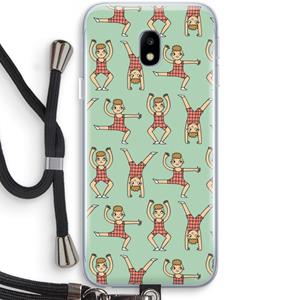 CaseCompany Gymboys: Samsung Galaxy J3 (2017) Transparant Hoesje met koord