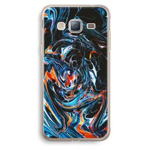 CaseCompany Black Unicorn: Samsung Galaxy J3 (2016) Transparant Hoesje