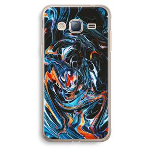 CaseCompany Black Unicorn: Samsung Galaxy J3 (2016) Transparant Hoesje