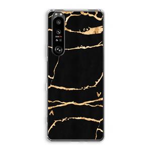 CaseCompany Gouden marmer: Sony Xperia 1 III Transparant Hoesje