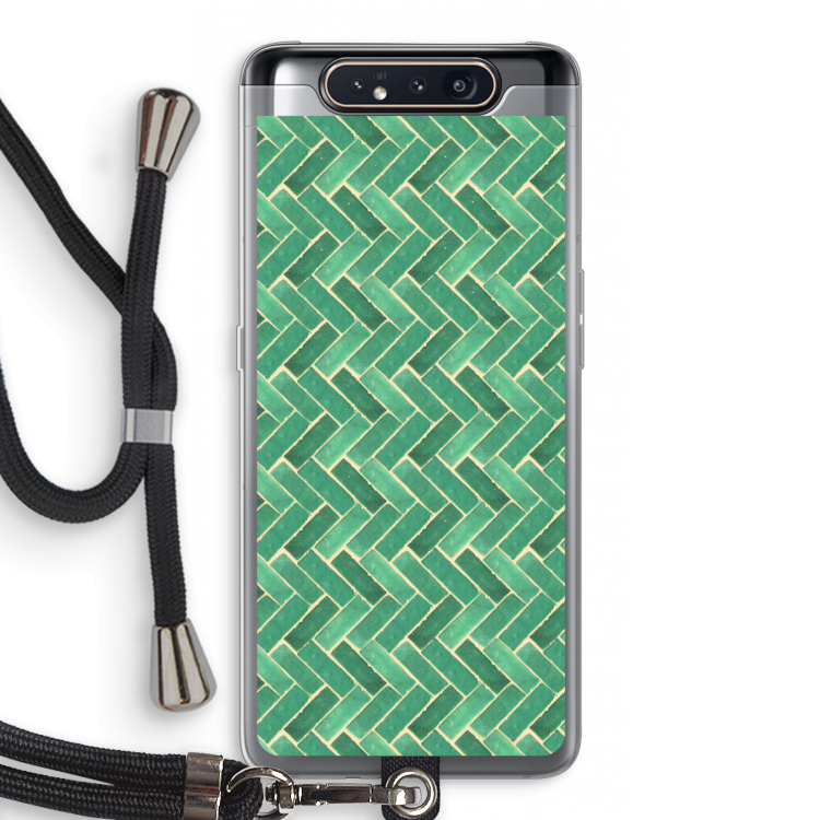 CaseCompany Moroccan tiles 2: Samsung Galaxy A80 Transparant Hoesje met koord