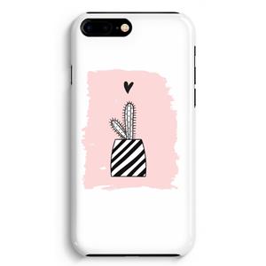 CaseCompany Zwart-wit cactus: iPhone 8 Plus Volledig Geprint Hoesje