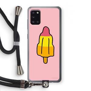 CaseCompany Raketijsje: Samsung Galaxy A31 Transparant Hoesje met koord