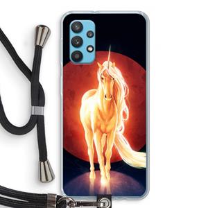 CaseCompany Last Unicorn: Samsung Galaxy A32 4G Transparant Hoesje met koord
