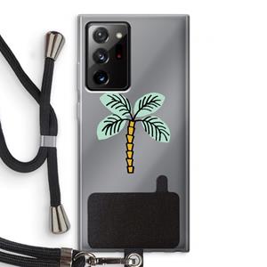 CaseCompany Palmboom: Samsung Galaxy Note 20 Ultra / Note 20 Ultra 5G Transparant Hoesje met koord