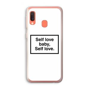 CaseCompany Self love: Samsung Galaxy A20e Transparant Hoesje