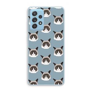 CaseCompany It's a Purrr Case: Samsung Galaxy A73 Transparant Hoesje