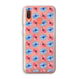 CaseCompany Klaproosjes: Samsung Galaxy A20e Transparant Hoesje