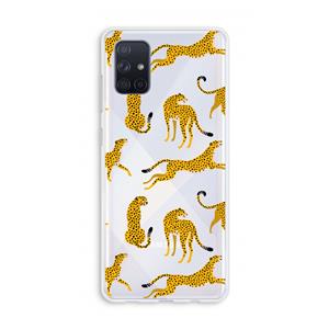 CaseCompany Luipaard: Galaxy A71 Transparant Hoesje
