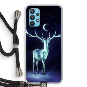 CaseCompany Nightbringer: Samsung Galaxy A32 4G Transparant Hoesje met koord