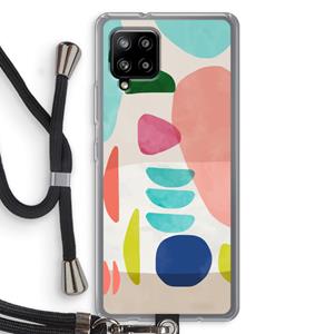 CaseCompany Bold Rounded Shapes: Samsung Galaxy A42 5G Transparant Hoesje met koord